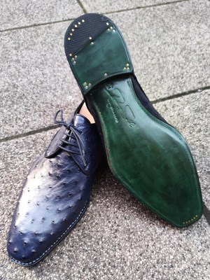Blue ostrich derby handmade shoes by rozsnyai 272-05 (1)